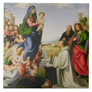 Carreau Apparition de la Vierge à St Bernard, 1504-07 (