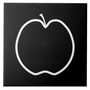 Carreau Apple noir et blanc