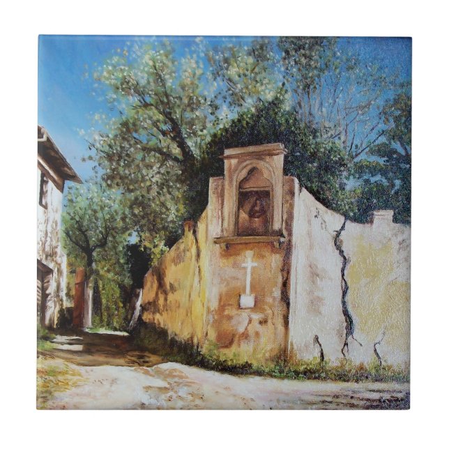 Carreau APRÈS-MIDI À RIMAGGIO / Vue Toscane (Devant)