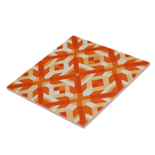 Carreau Apricot Aurora Motifs naturels animés (Côté)