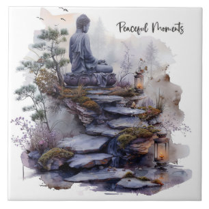 Carreau Aquarelle Bouddha Moment paisible Carrelage en cér