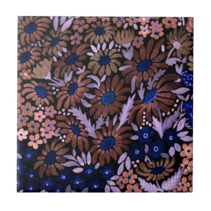 Carreau Aquarelle camomille prairie fleurs champ floral d