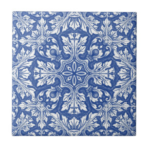 Carreau Aquarelle Capri Maiolica Bleu Azulejos Portugais