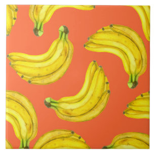Carreau Aquarelle de bananes