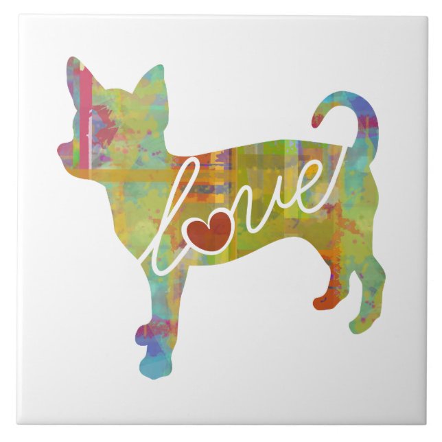 Carreau Aquarelle de chiwawa (Devant)