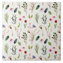Aquarelle élégante de fleurs sauvages blanches et 