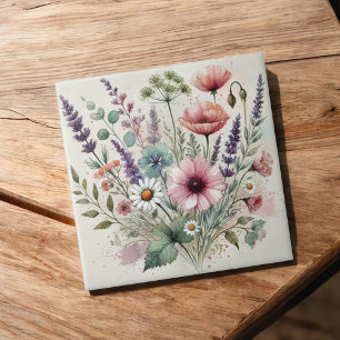 Carreau Aquarelle Fleur sauvage Printemps & Décor Été