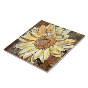 Carreau Aquarelle Glossy Sunflower Elegance Collection