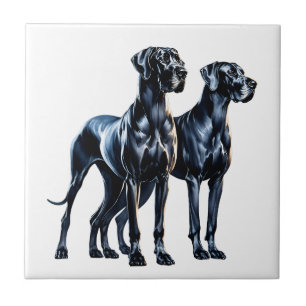 Carreau Aquarelle Great Danes