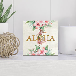 Carreau Aquarelle Hula Girl Aloha Hawaiian Carrelage en cé