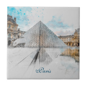 Carreau Aquarelle Louvre, Carrelage en céramique Paris