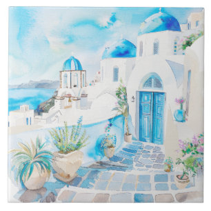 Carreau Aquarelle Méditerranée