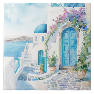 Carreau Aquarelle Méditerranéenne 