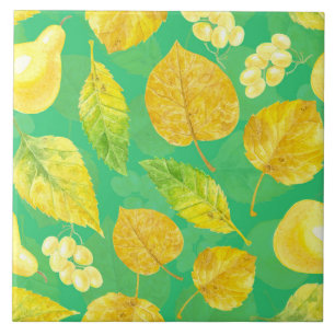 Carreau Aquarelle motif d'automne