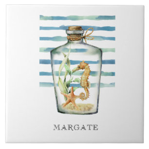 Carreau Aquarelle SEAHORSE à Bottle Beach MARGATE