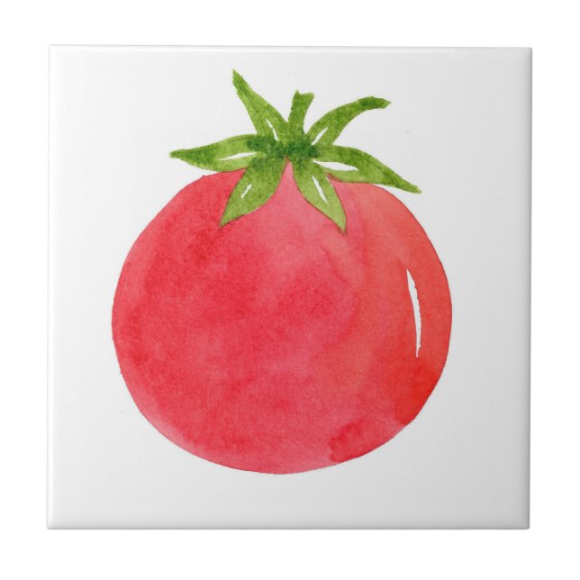 Carreau Aquarelle Tomate (Devant)