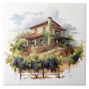 Carreau Aquarelle Vineyard