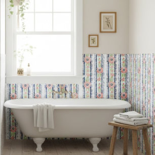 Carreau Aquarelle Whimsical bleu vert décoratif