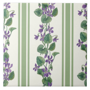 Carreau Aquarelles violettes et rayures