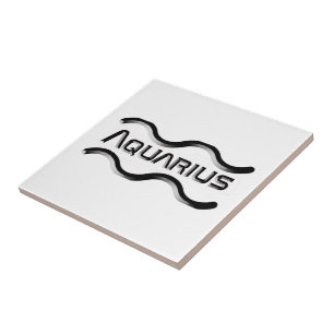 Carreau AQUARIUS, Conception abstraite du signe zodiaque,