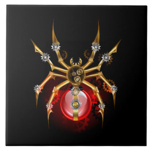 Carreau Araignée en vapeur noire