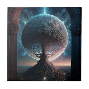 Carreau Arbre cosmique Universe Arbre surréaliste Imaginai