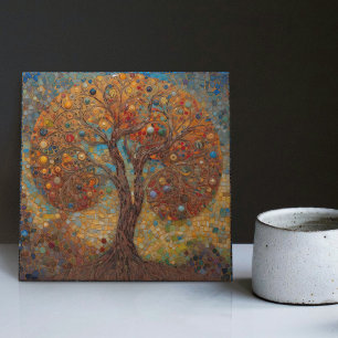 Carreau Arbre doré Klimt de la vie Art nouveau Abstrait Ce