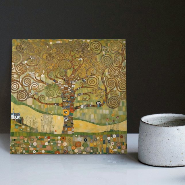 Carreau Arbre doré Klimt de la vie Art nouveau Abstrait Ce (Créateur téléchargé)
