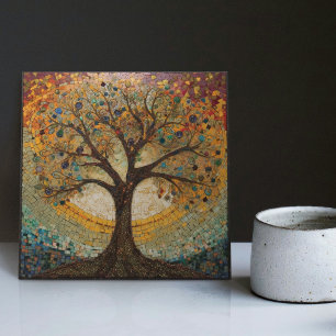 Carreau Arbre doré Klimt de vie Art Nouveau Abstrait