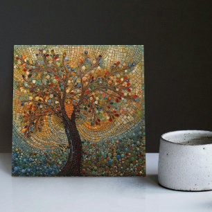 Carreau Arbre doré Klimt de vie Art Nouveau Abstrait