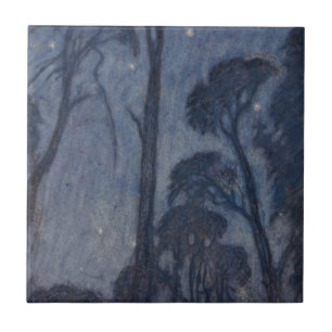 Carreau Arbres à Twilight (par Edward Robert Hughes)