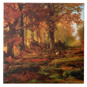 Carreau Arbres d'automne à Cresheim Glen (Philadelphie)
