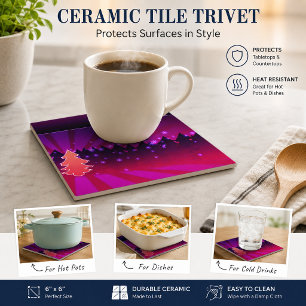 Carreau Arbres de Noël Teintes de Violet