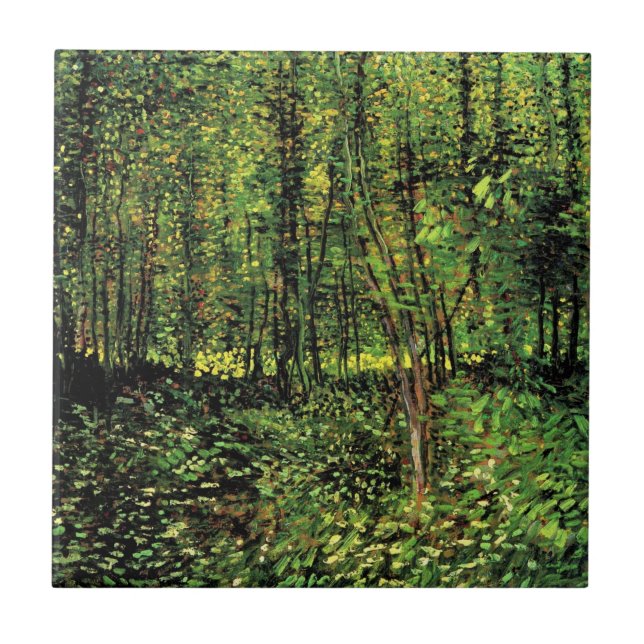 Carreau Arbres et sous-bois par Vincent van Gogh (Devant)