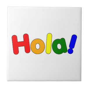 Carreau Arc-en-ciel espagnol bonjour : Iris Hola d'Espanol