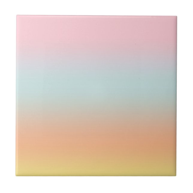 Carreau Arc-en-ciel Ombre rose bleu jaune (Devant)