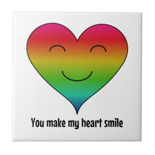 Carreau Arc en ciel, tu fais sourire mon coeur