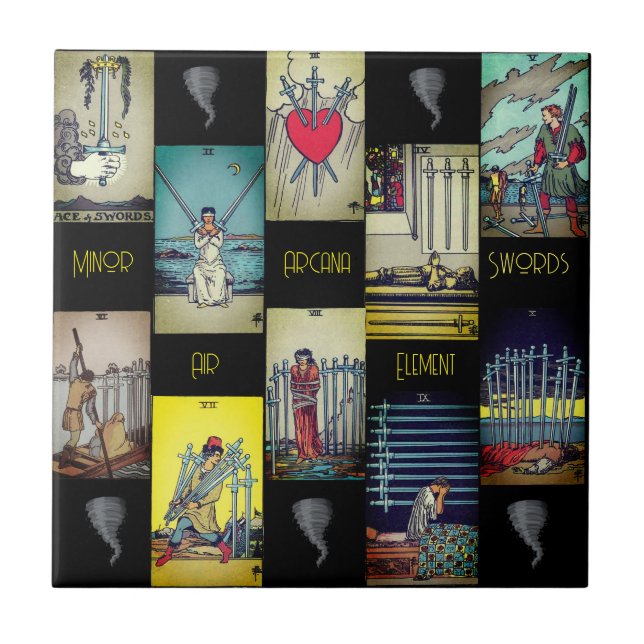 Carreau Arcana mineur Arcana épées Air | Tile (Devant)