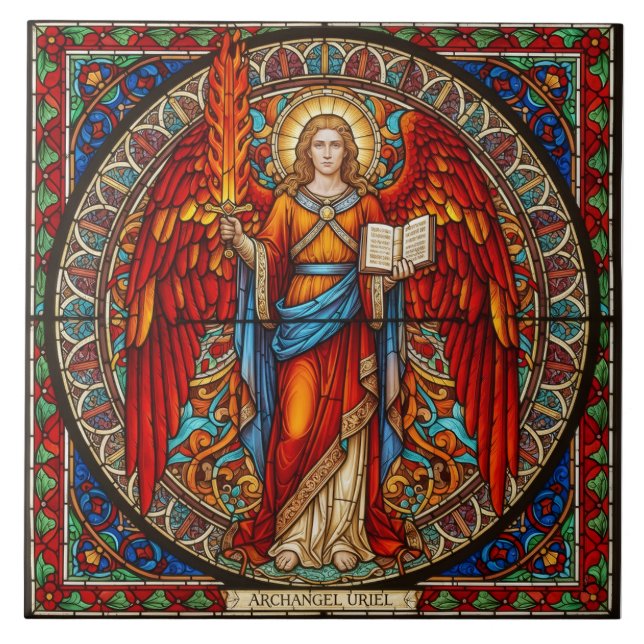 Carreau Archangel Uriel Angel of Wisdom & Illumination (Devant)