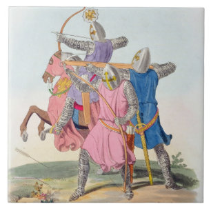 Carreau Archers et un arbalétrier, 1312, 'd'AR antique