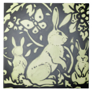 Carreau Ardoise Gris Vert lapin Floral Forêt Nature