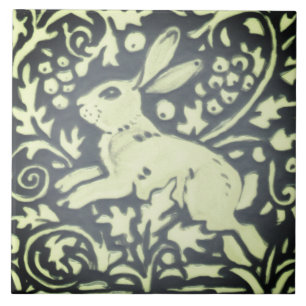 Carreau Ardoise Gris Vert lapin Floral Forêt Nature