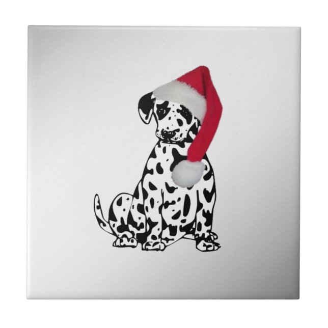 Carreau Argent dalmate de Noël (Devant)