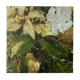 Carreau Argent et or Noël Arbre II