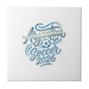 Carreau Argentine Football 2026 Football Gras Pays Typogra