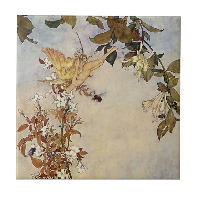 Carreau "Ariel et l'abeille" par Edmund Dulac (Devant)