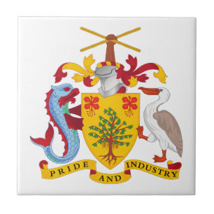 Carreau Armoiries de la Barbade symbole emblème drapeau du