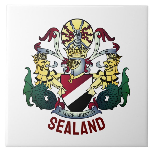 Carreau Armoiries de la Principauté de Sealand (Devant)