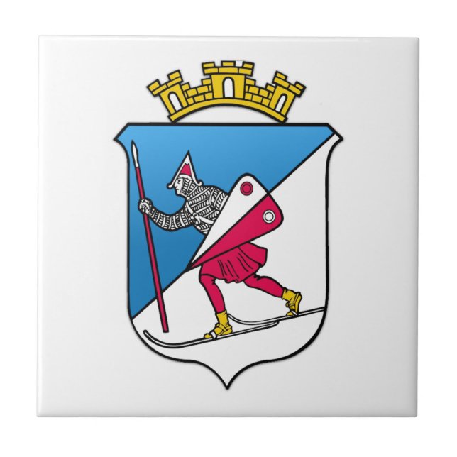 Carreau Armoiries de Lillehammer Norvège Heraldry (Devant)