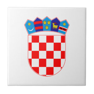Carreau armoiries de pays de Croatie symbole emblème drape